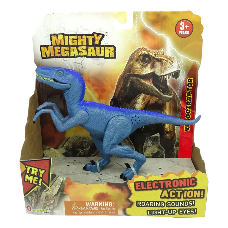 MIGHTY MEGASAUR DINOZAUR CU LUMINI sI SUNETE - Velociraptor